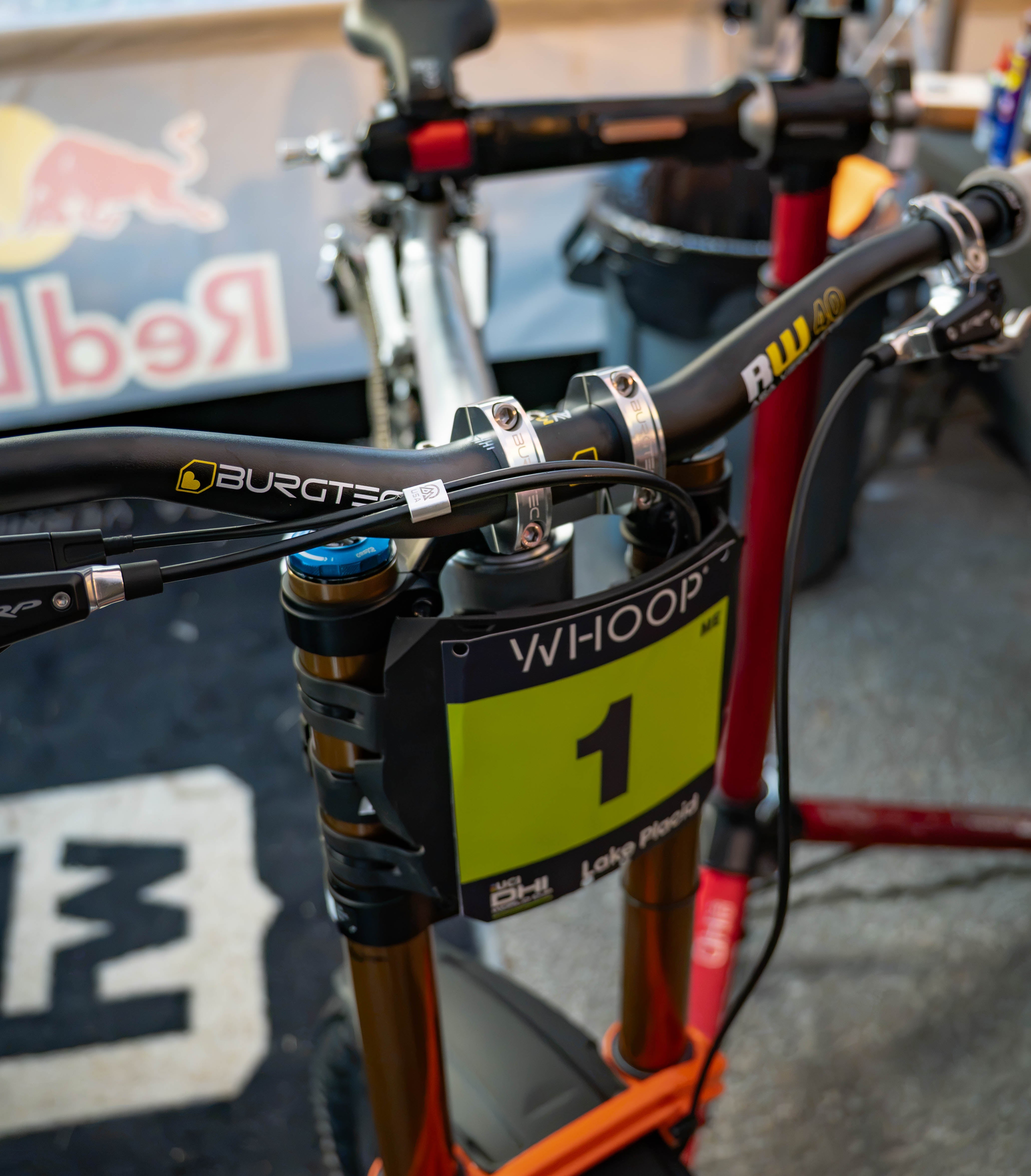 DarkTide Billet Cable Clips installed on mountain bike