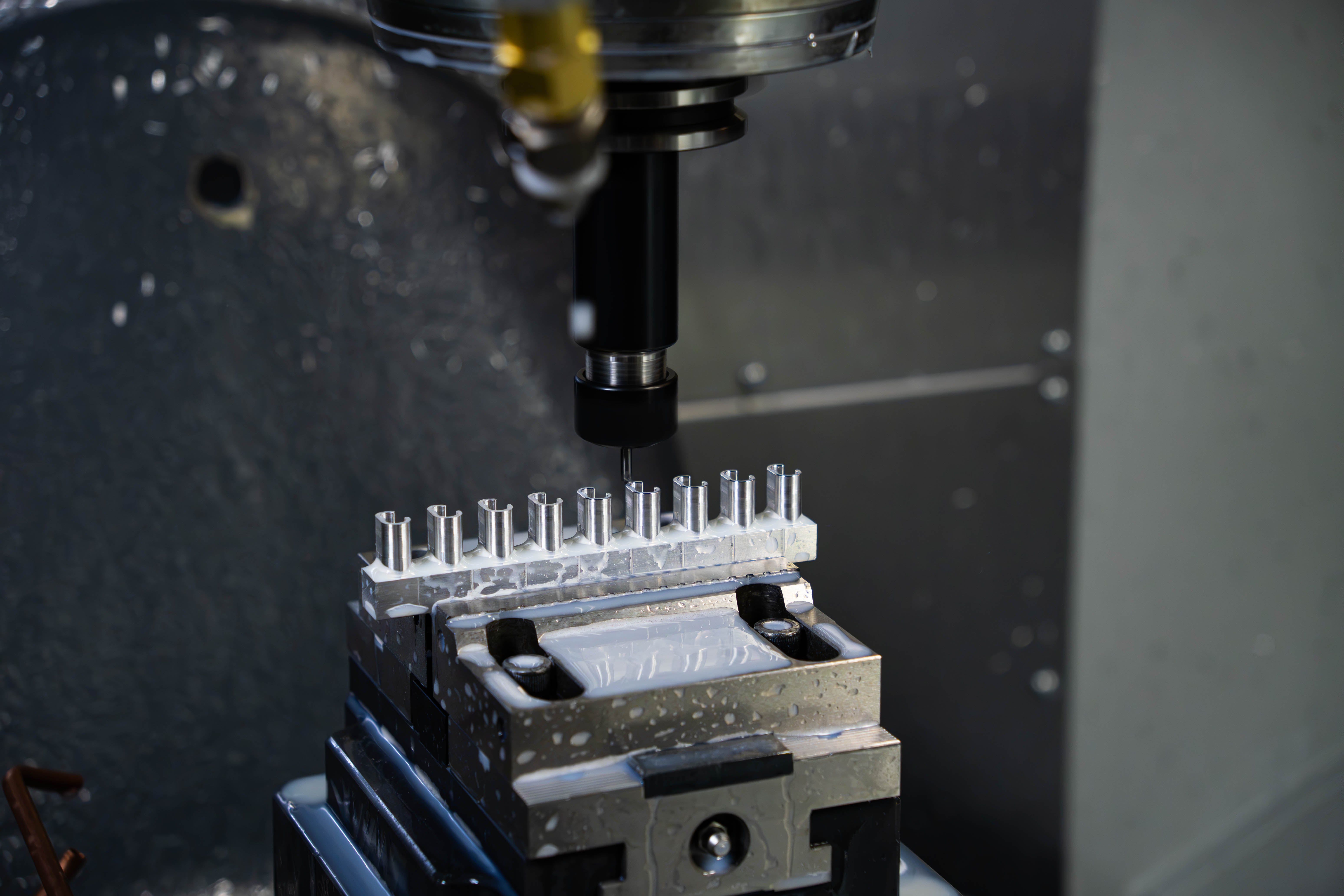 DarkTide cable clips being machined in upstate New York